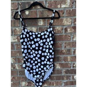 La Blanca one piece swimwear size 14 polka dots new without tag and in excellent
